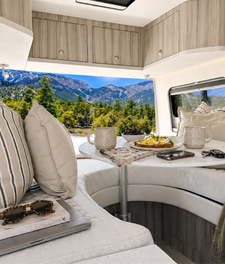 Yacht-inspired interior of Innova Roadtrip 595L