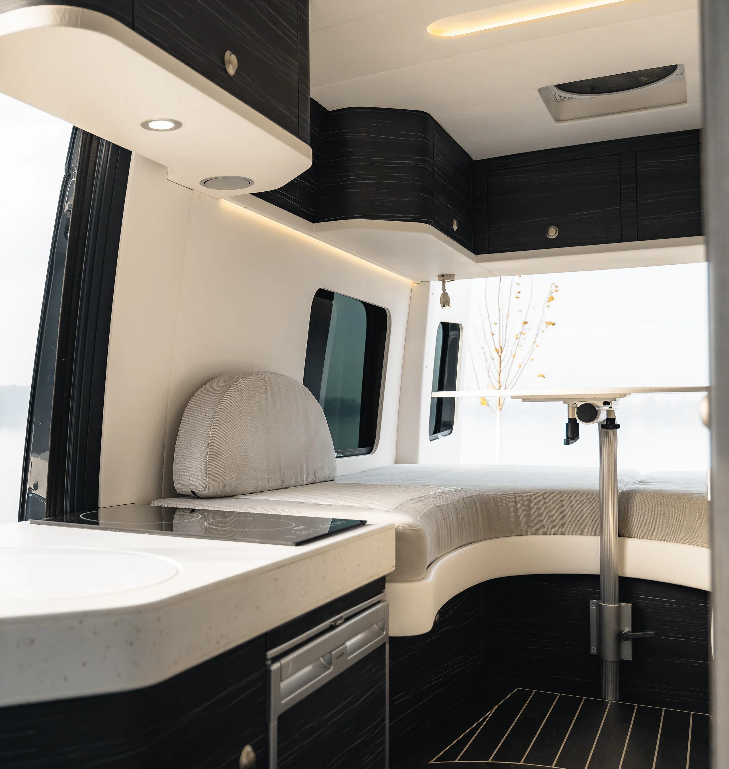 Spacious lounge area inside Innova Roadtrip